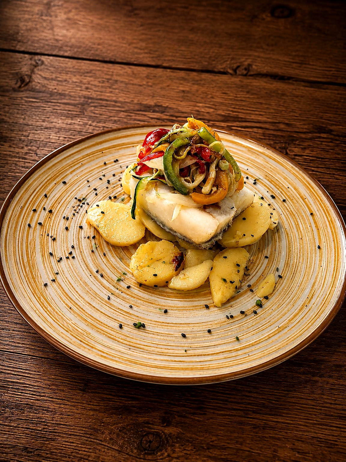 Morro de bacalao confitado — L'Armeria Restaurant, Molins de Rei